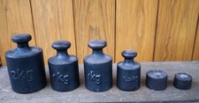 6 Alte Gewichte für Waage