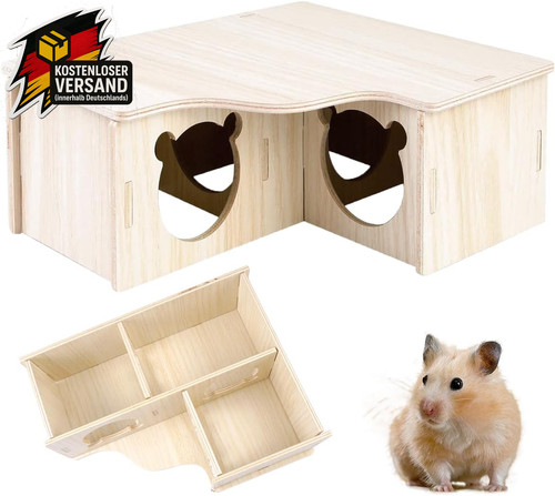 Holz hamsterhaus mit drei - hamsterhaus,