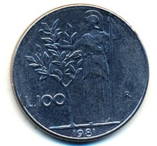 100 Italienische LIRE 1981