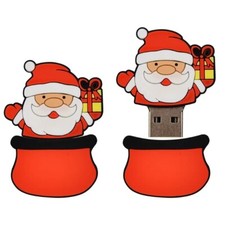 USB Stick 64GB Santa Claus | Lustiger Weihnachtsmann | Geschenk Kinder Schule