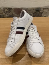 Moncler Sneaker Monaco Low Top Leder Schuhe Weiß Größe 43 Neuwertig, Top Zustand