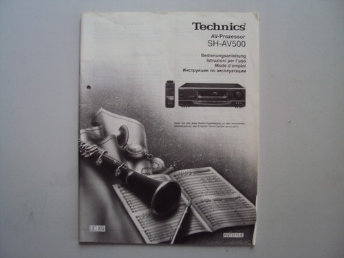 Bedienungsanleitung technics - bedienungsanleitung,