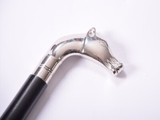 Spazierstock Edler Holz Gehstock Wanderstock mit Griff Pferd Stock