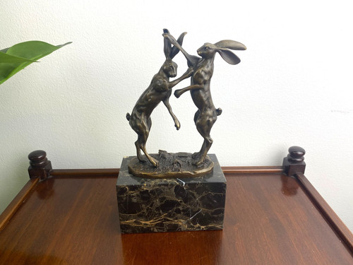Bronze skulptur zwei - bronze,