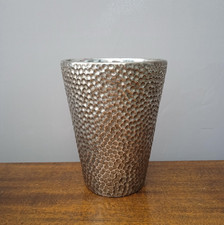hoher Blumentopf Übertopf  Vase wunderschöne Silberoptik elegant