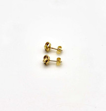Gelbgold Knoten Ohrstecker /