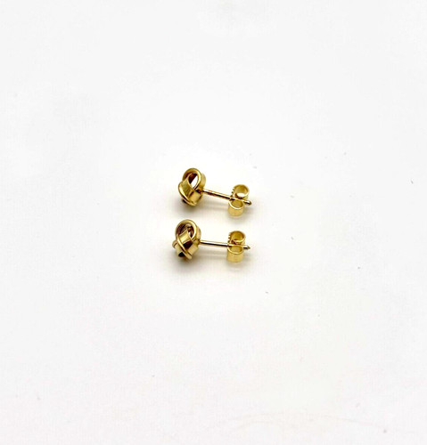 Gelbgold knoten ohrstecker - gelbgold,