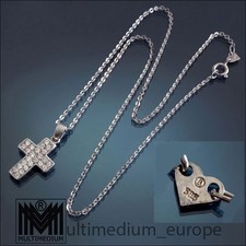 Kreuz anhänger 585 weißgold - kreuz,