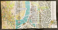 Nostalgie Faltkarte DÜSSELDORF Plan Poster Wandbild Vintage Deko 27/54 cm