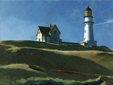 LIGHTHOUSE HILL - Edward Hopper 50x40 Leuchtturm Kunstdruck Poster Plakat Bild