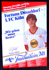 Spielplakat Fortuna Düsseldorf - 1.FC Köln Rheinstadion 19.11.1985