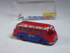 (YG-35) Brekina Werbemodell Setra S6 Spielmobil Halli Gallo rot/blau in OVP