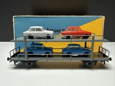 Spur H0 DDR DAHMER Autotransportwagen mit 4 Trabant TOP&OVP DC Piko Modellbahn 