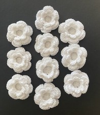 10 Häkelblumen Aufnäher