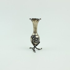 MARTIN MAYER Mainz 800 Silber Jungendstil Trompeten Vase Maiglöckchen Ast Antik