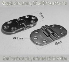 Möbelscharnier, Truhenscharnier, Einlassscharnier, Kistenscharniere, 30mm x 65mm