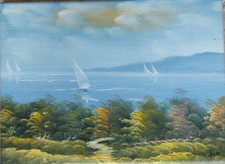 Ölgemälde See Wandbild Leinwand ohne Rahmen siigniert