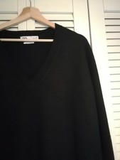 Zara Pullover schwarz 100% Kaschmir butterweich, etwas oversized 