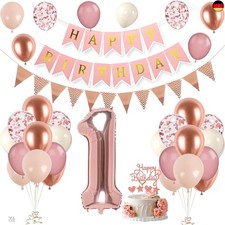 1. Geburtstag Deko Roségold