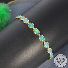 Wert 2800 € Opal Armband 585 14 Karat Gelb Gold xxyy