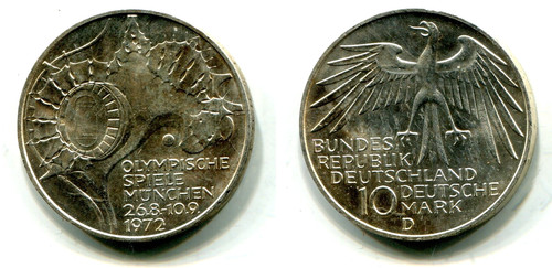 Brd 1972 silber - d,