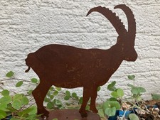 ? Steinbock ? Edelrost Figur Metall
