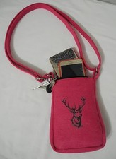 Trachtentasche Filztasche in  3 Farben mit Hirsch Umhängetasche Handytasche