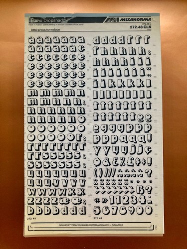 Mecanorma wie letraset - mecanorma, fumo