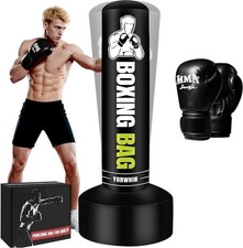 Boxsack Erwachsene mit Boxhandschuhen Boxsack Stehend Freistehende Kickboxsäcke