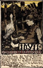 Künstler Litho Schiestl, Rudolf, Bruder von Matthäus, Idyll,... - 10688083