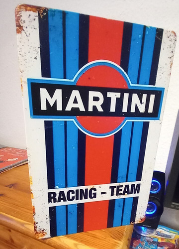 Blechschild alte martini - blechschild,