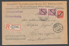 832333) DR Dienst R-Blg. aus Weferlingen Prov. Sachsen nach Hörsingen 1927