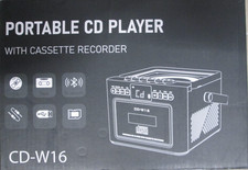 (S52) Greadio CD Player Tragbar Boombox Kassettenspieler mit UKW Radio Bluetooth