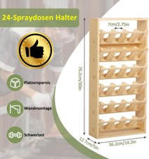 24-fach Spraydosen Halter Holz