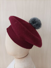 Diefenthal Germany Baskenmütze Baske Beret mit Bommel rot