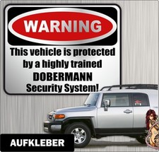 Auto Aufkleber Warning DOBERMANN Hunde by Siviwonder Einbruch Warnaufkleber