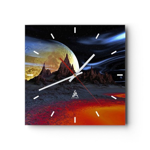 Modern wanduhr 30x30cm quadrat - wanduhr,