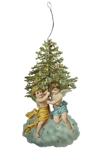 Engel mit christbaum - engel,
