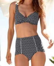 BÜGEL-BIKINI schwarz-weiss