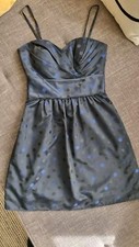 Esprit Kleid Abendkleid Cocktailkleid Gr. 38 schwarz schimmernd blaue Punkte Top