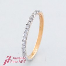 Memoire-Ring - CVD-Brillanten (Diamant) ges. 0,44ct - 18K/750 Gelbgold - Neuware