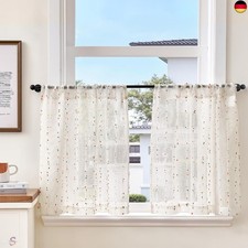 TOPICK Scheibengardinen 2er