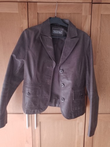 Echtes leder braun lederjacke - leder,