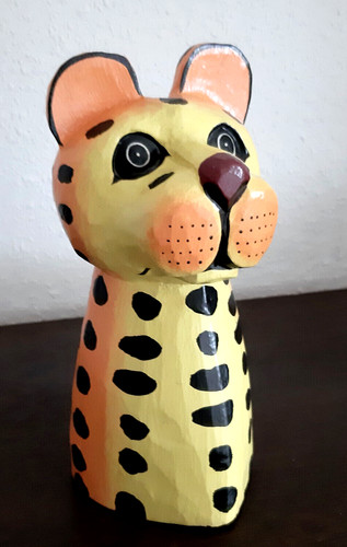 Leopard holz deko - leopard,