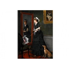 Windhund    WHIPPET   &  Dame *  Windspiel * Levrier * Retro    * Postcard 