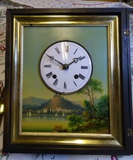 BILDERRAHMENUHR,ÖLBILD,SCHWAR