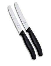 Victorinox Küchenmesser Set 2 Stück Tafelmesser Brötchenmesser Schwarz
