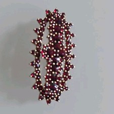 BROSCHE GRANAT ALT Oval Form