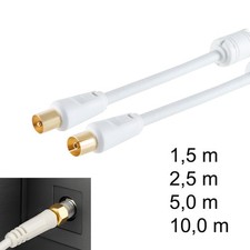 Antennenkabel 110db TV Radio AnschlußKabel 2*Ferrit 4K 8K HDTV UltraHD 1,5m-10m