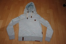 Naketano Fleecepullover mit Kapuze, Damen, hellblau, Gr. XS